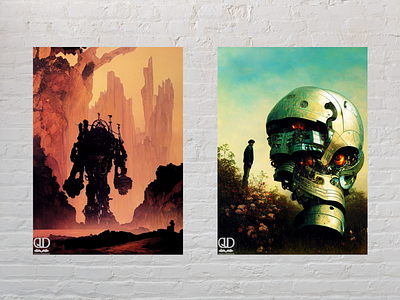 The mecha rebellion (5/8 and 6/8) decor poster design illustration mecha poster robot scifi