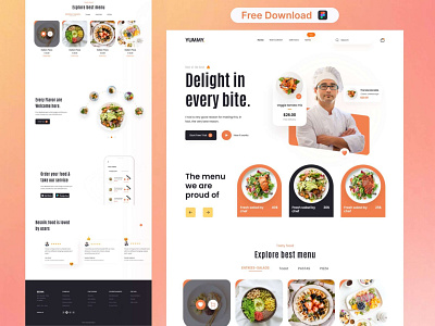 Free Restaurant Landing Page | Restaurant Web Design