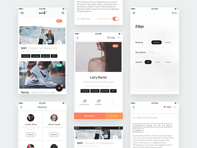 meet&co. ep2 app black filter hello ios meet show sketch ui