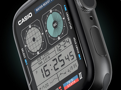 Apple Watch | Casio Twin Graph II AE-21W apple apple watch faces applewatch applewatchface casio design theme ui ux