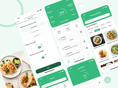 A Diet Application app design ui
