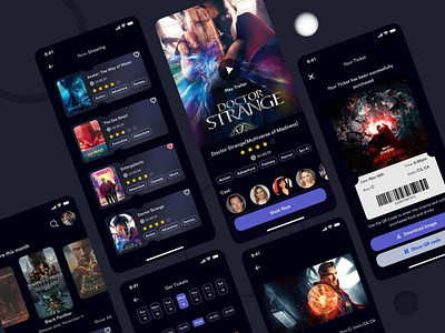 A Cinema Booking Application 3d app design ui