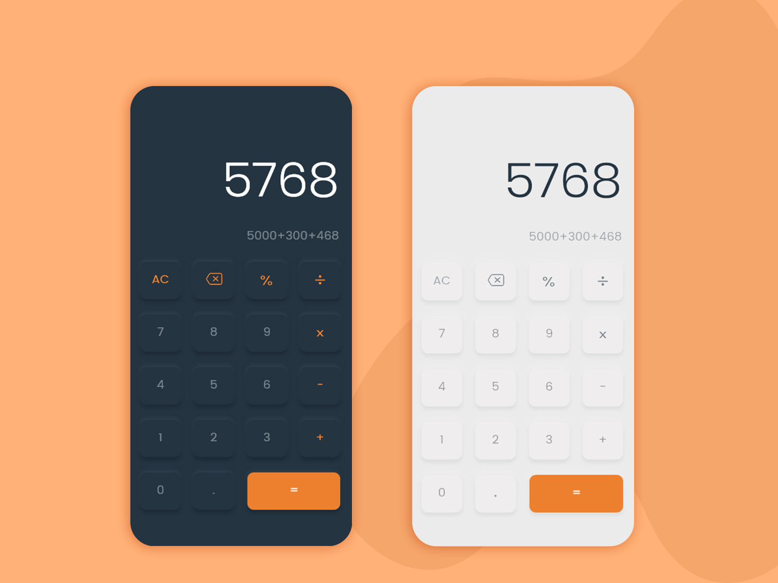 Simple Calculator by RobinXavier on Dribbble