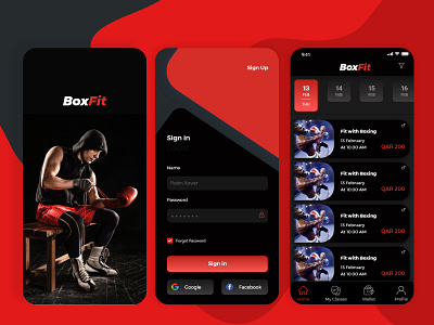 BoxFit (Fitness Mobile App)