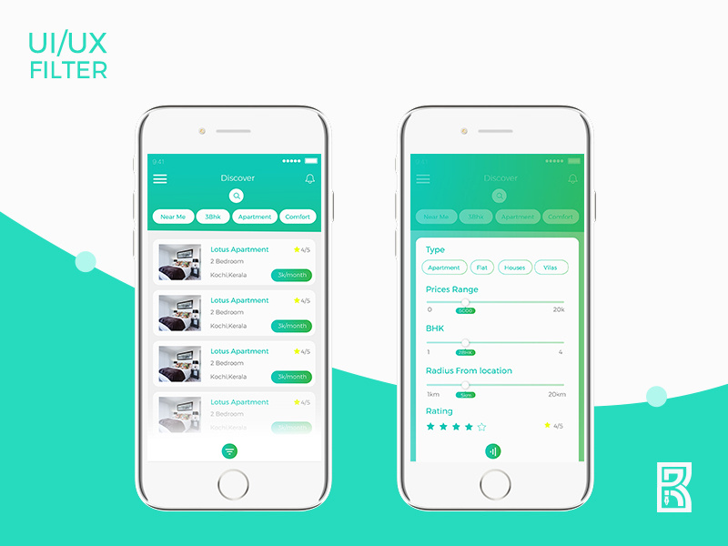 Filter UI UX by RobinXavier on Dribbble