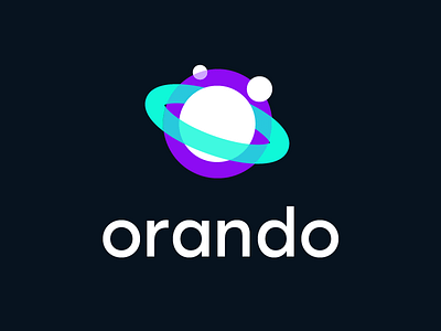 orando — logo concept black circle colorful crypto bitcoin gradient icon logo logotype minimal shape