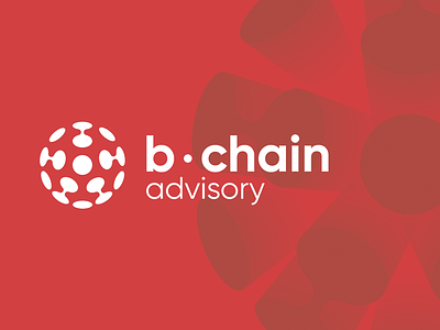 b-chain | logo & website brandmark circle company crypto ico logo logo design red sphere