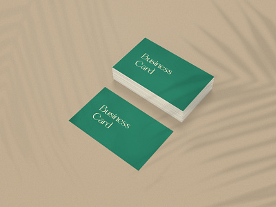 Green Aesthetic Doff Laminating Business Card 9x55cm 3d blender brand identity branding business card design graphic design identity logo mock up mockup product ui