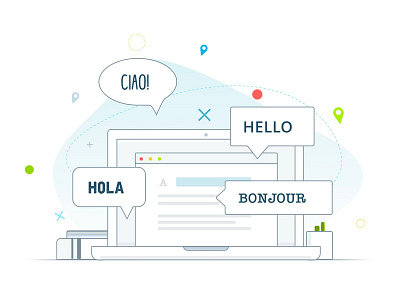 Multilanguage channel manager design icon icons illustration line pms rentlio
