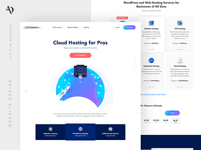 Cloud Hosting Website Design