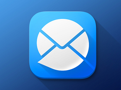 MailChat Icon app bubble chat envelope flat icon ios letter mail speach bubble
