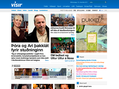 Vísir.is front page 2011