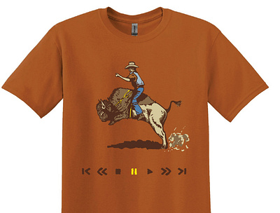 Bison Rider Illustration apparel apparel illustration graphic design illustration illustrative design marketing swag t shirt