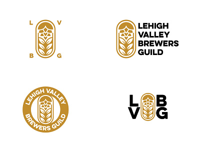Lehigh Valley Brewers Guild Branding beer branding brewing grain graphic design hops logo logo design