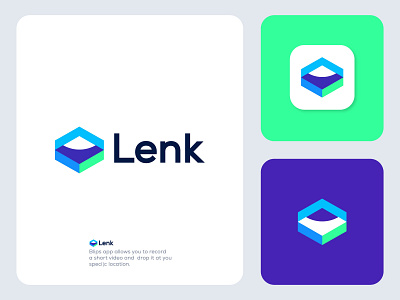 Lenk tech logo - L letter logo