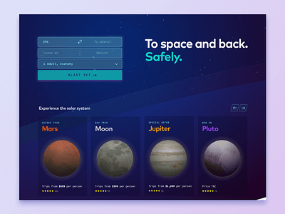 #SPACEDchallenge Homepage homepage spaced travel ui