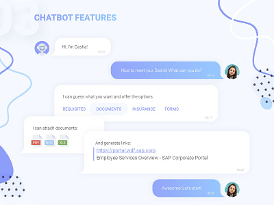 DASHA Chatbot App app chatbot clean design ui