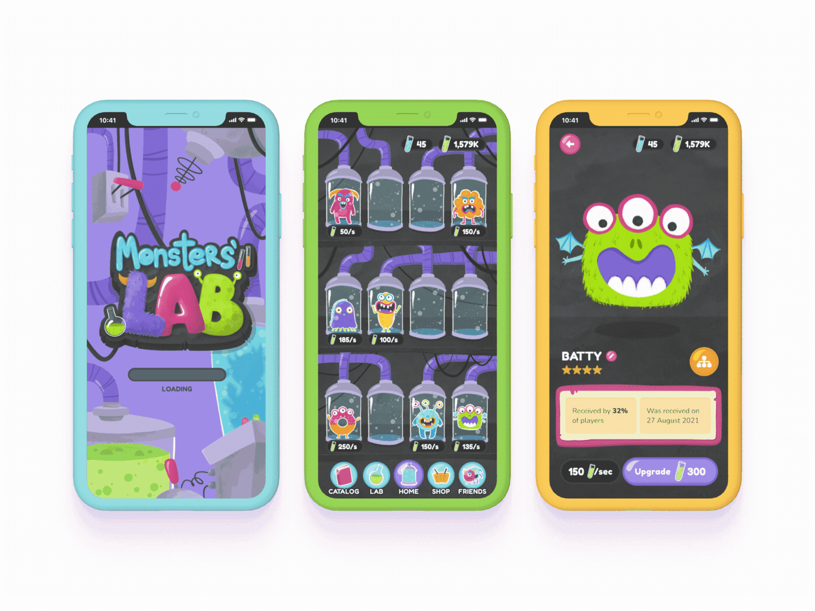 Monsters' Lab | Mobile game concept animation app design game illustration lab mobile monsters motion graphics ui