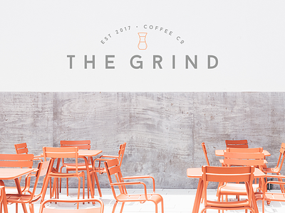 The Grind Logo branding coffee shop logo monogram thirty logo challenge