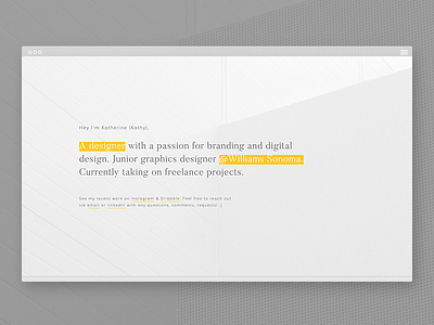 Portfolio Cover Page By Katherine Chang Kathy On Dribbble