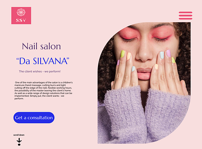 Landing page Nail Salon figma graphic design typography ui ux