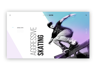 Aggressive Skating branding clean design desktop homepage minimal skate typography ui ux web