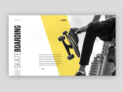 Skateboarding board clean design desktop extreme minimal skate sport typography ui ux web webdesign