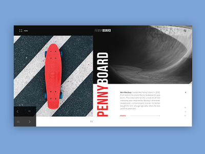 Penny Board board clean design desktop minimal sport typography ui ux web webdesign