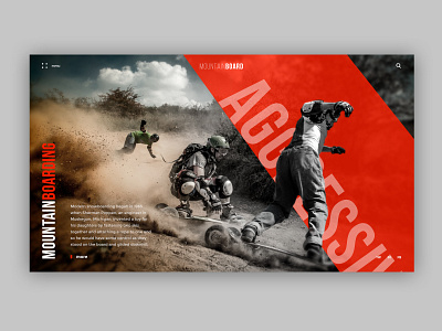 Mountainboarding board boards design desktop homepage mountain typography ui ux web