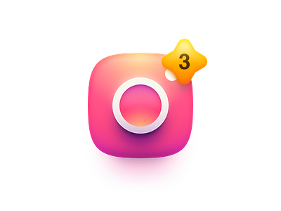 Instagram Notification Concept 3d affinity designer camera gradient icon illustration logo madeinaffinity notification photo vector