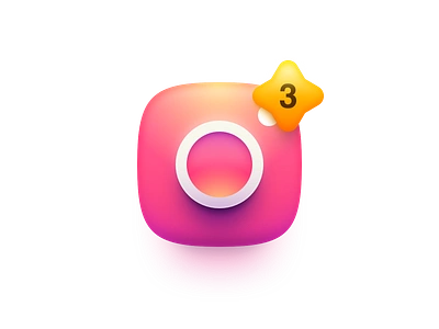 Instagram Notification Concept 3d affinity designer camera gradient icon illustration logo madeinaffinity notification photo vector