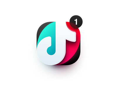 TikTok affinity designer big sur icon illustration logo macos madeinaffinity notification tik tok vector