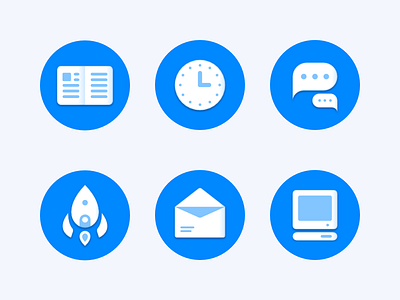 Blue Material Icons