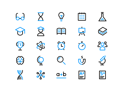 School and Scientific Icons