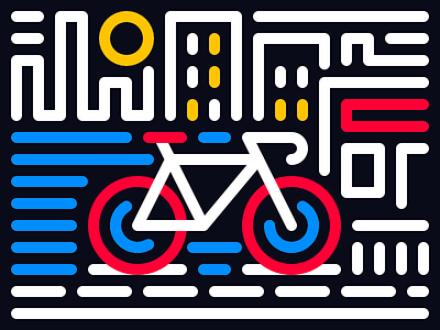 Bicycle affinity designer bicycle bike city illustration lines