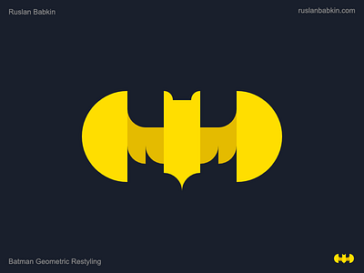 Batman Geometric Restyling batman branding geometric logo logotype rebranding redesign restyling