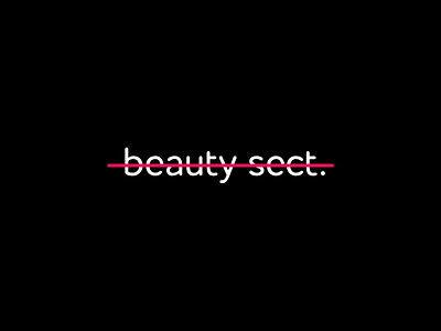 Beauty Sect branding crossed out identity line logo logotype strikethrough