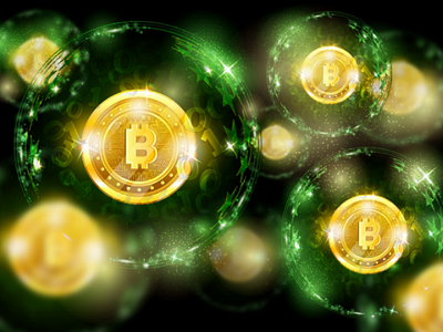 Vector bitcoin web banner