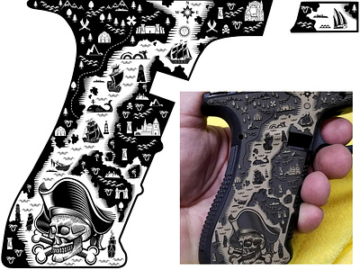 Gun Handle design for Laser engraving machine