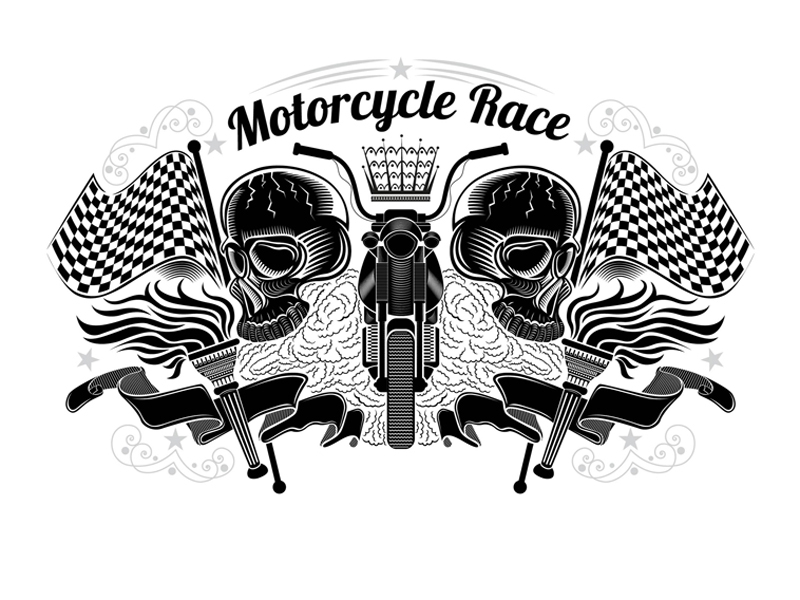 Skull motorbike best sale