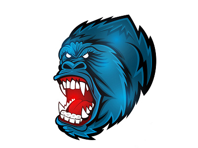 Sport club logo gorilla club emblem gorilla label logo mascot sport symbol team vector