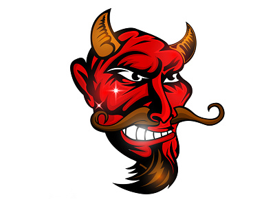 Sport club logo Red Devil club emblem label logo mascot red devil sport symbol team vector