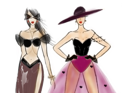 TwinLook Fashion Sketch art concept art design digital fashion fashion concepts fashion design fashion illustration sketches