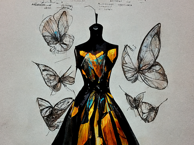 B Fairy fly concept art design digital fashion fashion concepts fashion illustration sketch