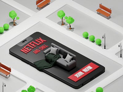 Isometric Brands Art
" NETFLIX "