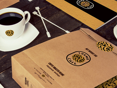 Lokma Cafe brand identity branding cafe logo café coffee cup icon icons illustration logo logotype lokma packaging photoshop turkey turkish yellow لقمة لقمه