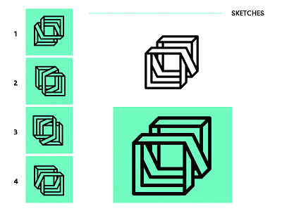 sketches aqua boxes icons illustration logo logos sketch ux