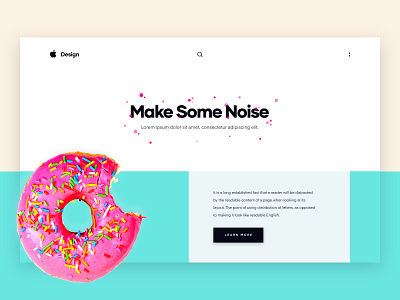 Noise_Banner branding clean design design flat style typography ui vector web website