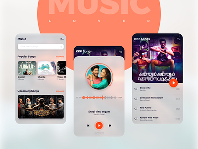 Music Player App bass music branding clean design design flat movie music music app music lover next pause play player preview songs app sound app style ui wave web
