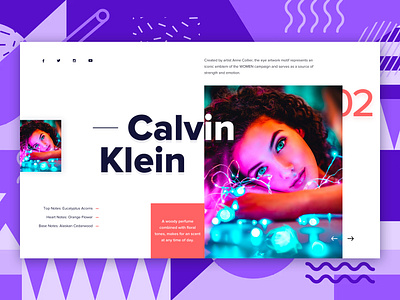 Calvin banner branding clean design design portfolio style typography ui web